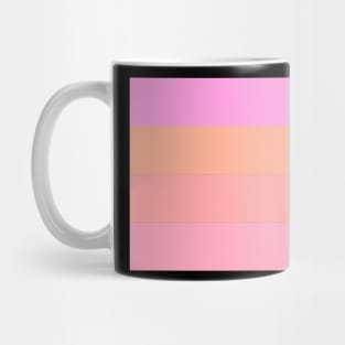 Tropical Print with Pastel Stripes Mug